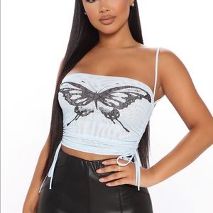 Butterfly crop top